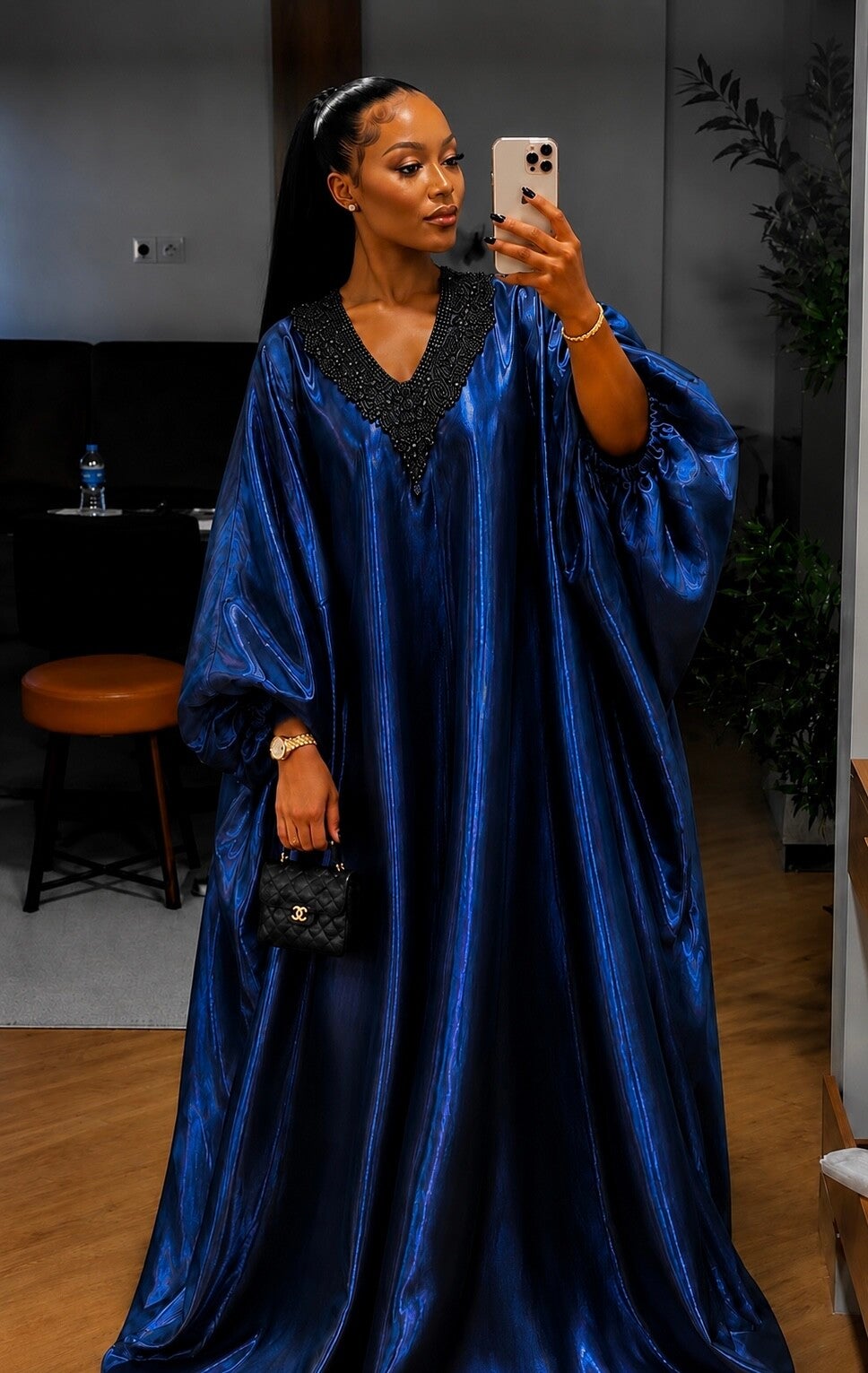 Adele Luxury Bubu (Navy Blue)
