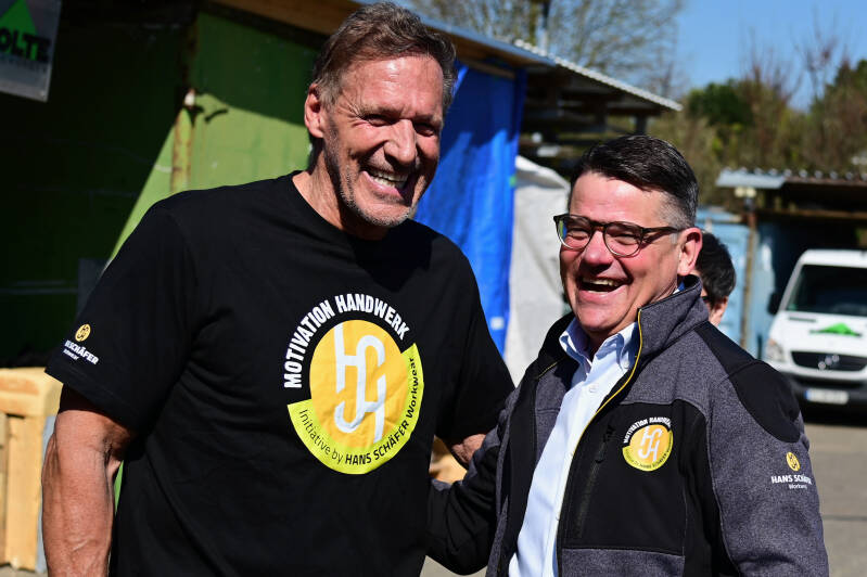 Eventfotograf Frankfurt fotografiert Ralf Moeller und Boris Rhein bei Event in Frankfurt