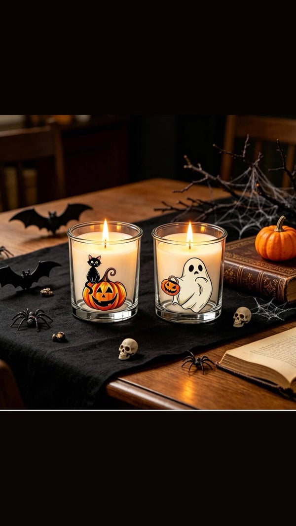 Halloween Spooky Pumpkin Pie Candle