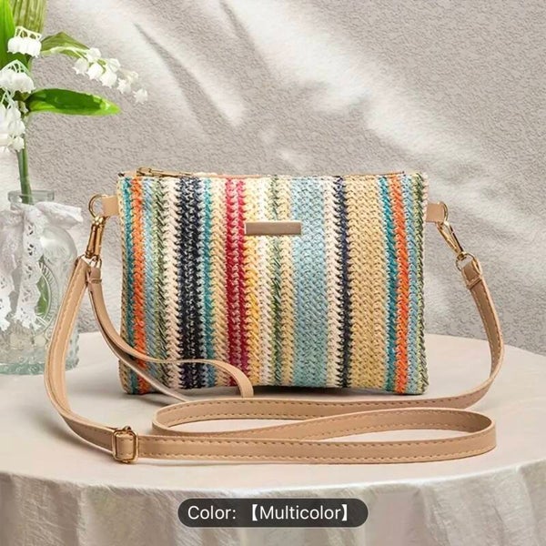 Woven straw bag