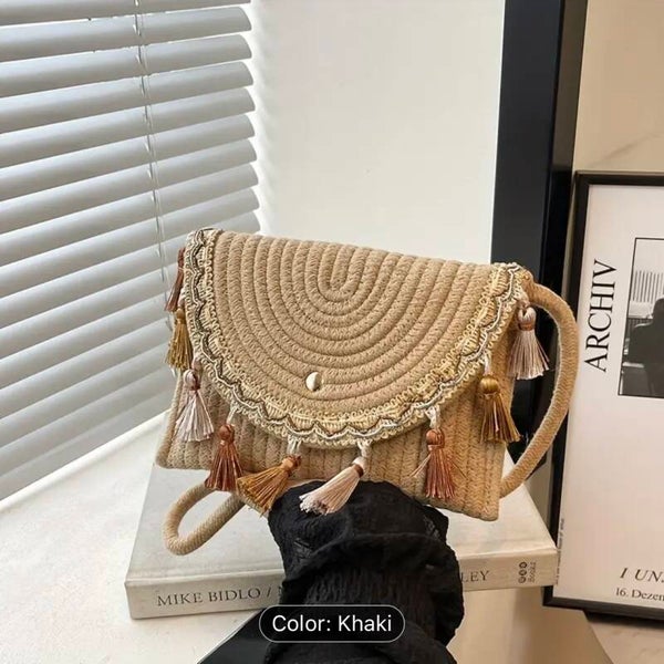 Trendy Woven Straw Bag