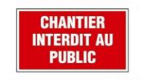 PL. chantier interdit au public rectangulaire