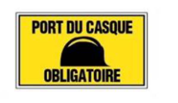 PL. port du casque obligatoire