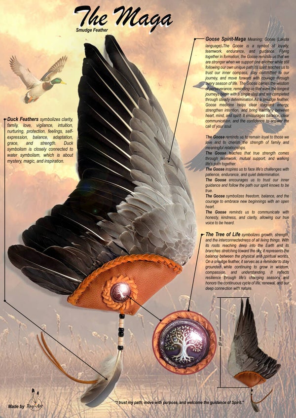 Goose Wing Smudge Feather - Maga (Lakota)
