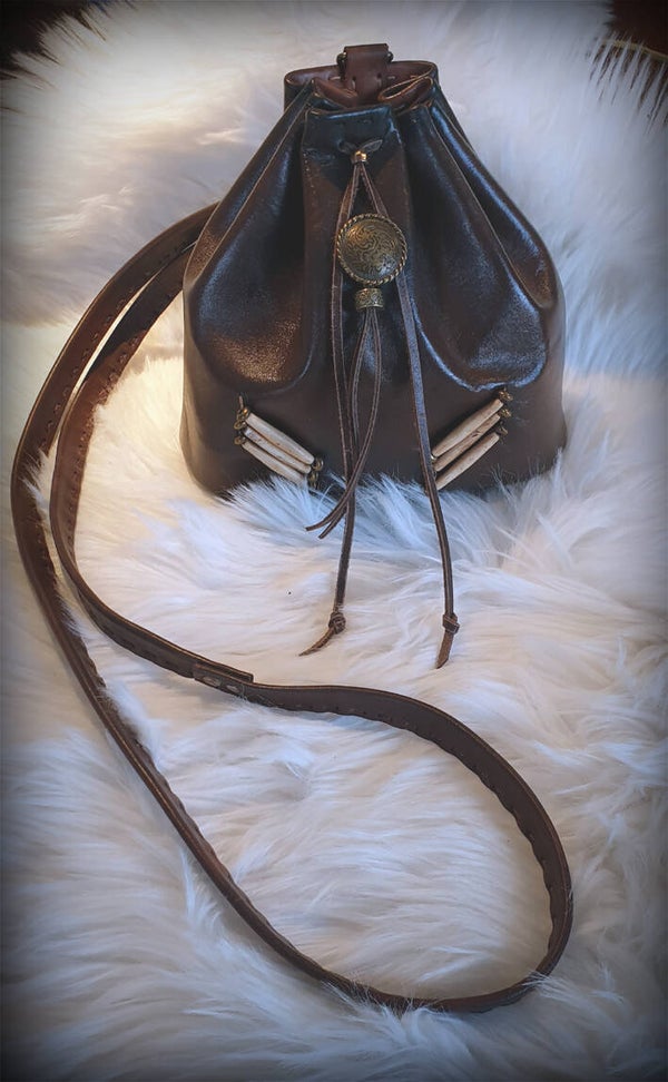 Medicine Bag (large, dark brown)