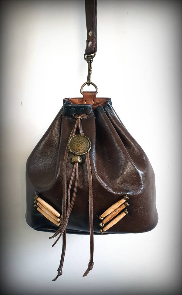 Medicine Bag (large, dark brown)