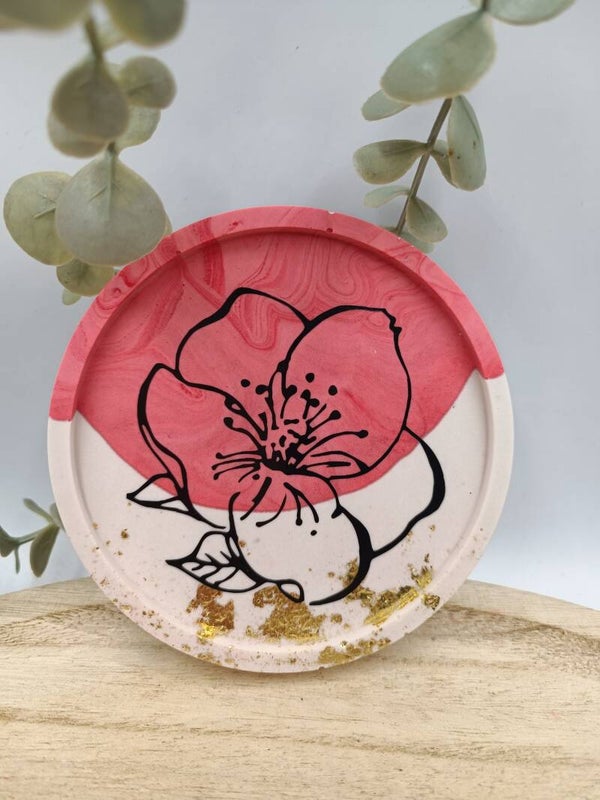 Plateau Décoré Rose/Rouge (Copie)