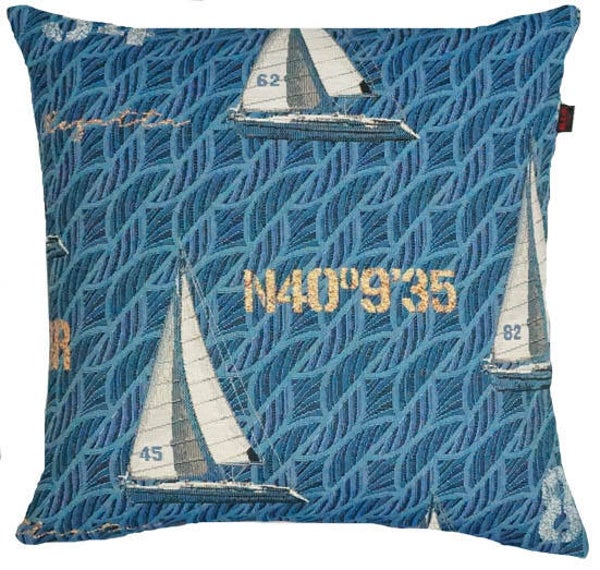 Deko Kissen Regatta ca. 45 x 45 cm Fb. 001 blau Artikel 26182