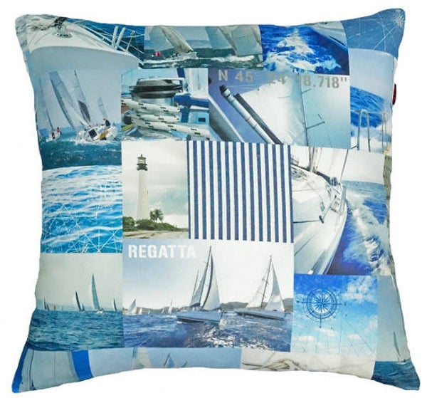 Deko Kissen Maritim ca. 45 x 45 cm - Farbe 001 blau - Artikel 26186