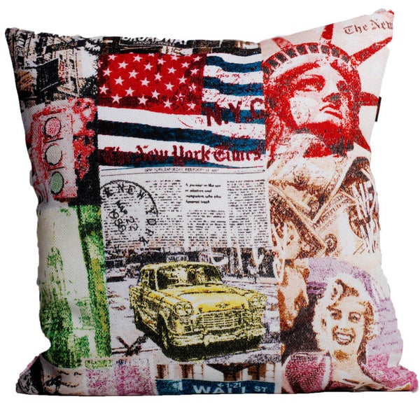 Deko Kissen New York Fb. 999 multi ca. 50 x 50 cm