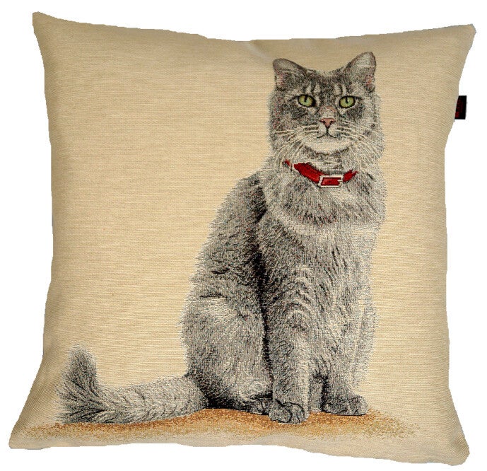 Deko Kissen Katze ca. 45 x 45 cm Fb. 001 natur Artikel 50025