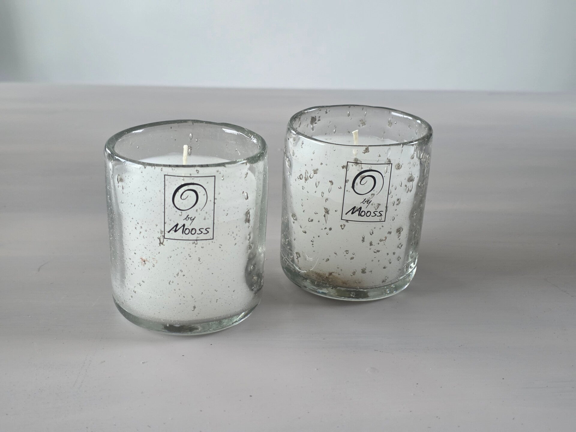 Windlicht stone met kaars 7x8cm