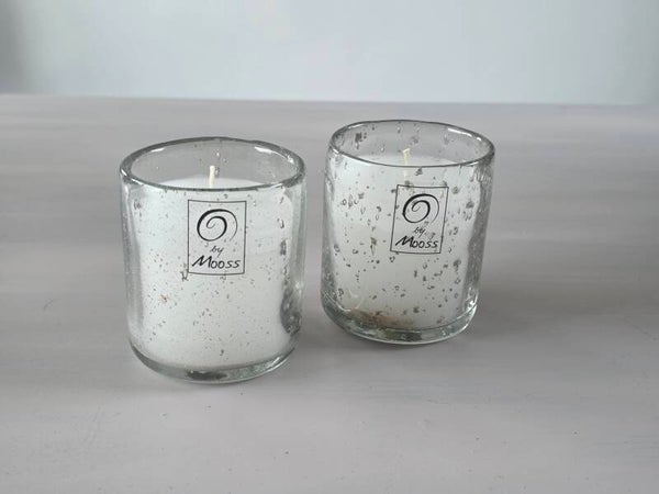 Windlicht stone met kaars 7x8cm