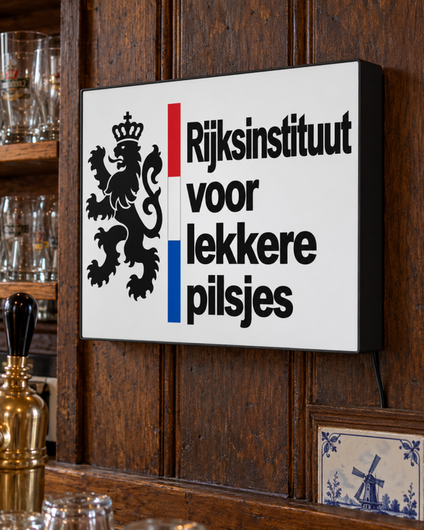 Lightbox Rijksinstituut voor lekkere pilsjes koelwit LED