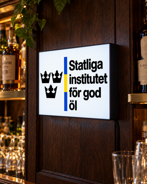 Statliga institutet för god öl – Zweedse Bier Lightbox LED
