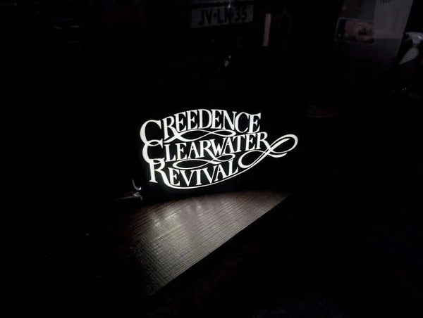 Creedence Clearwater Revival Lightbox – Warmwit LED – 24 × 20 cm