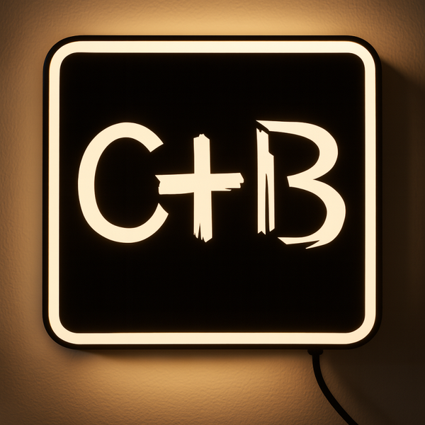 Cuby and the Blizzards Lightbox – Warmwit LED – 24 × 24 cm