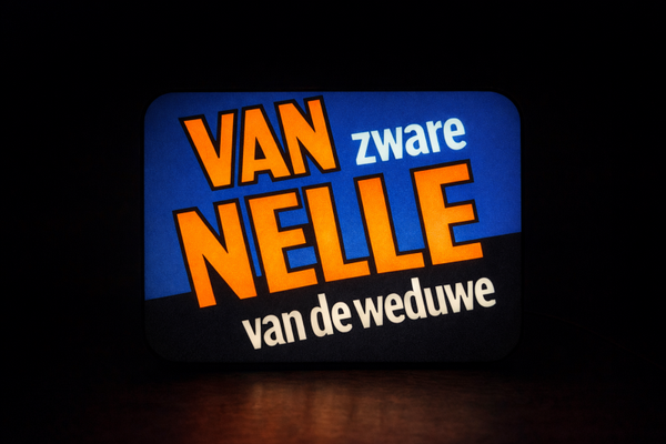 Retro Reclame Lightbox – Koelwit LED – 24 × 19 cm