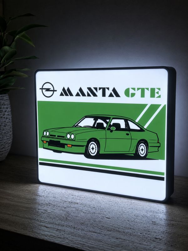 Opel Manta B GTE LED Lightbox – 25x21 cm