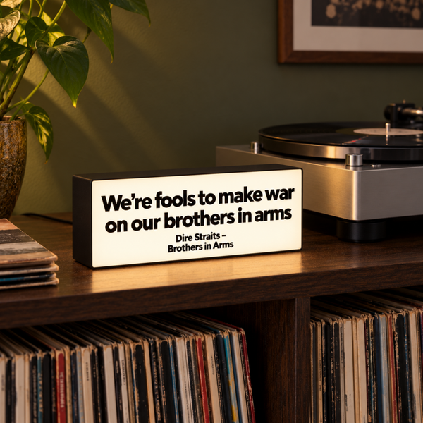 Dire Straits lightbox – Brothers in Arms – warmwit