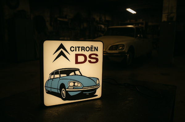 Citroën DS Lightbox | Mancave | Garage LED bord | classic car decoratie