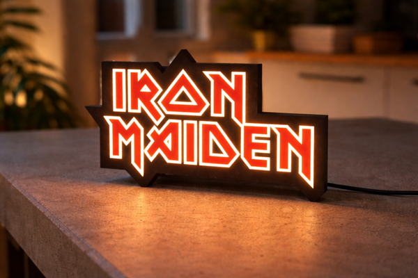 Iron Maiden Lightbox | LED bord | Heavy metal mancave decoratie