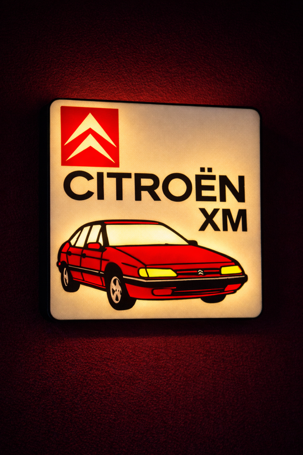 Citroën XM Lightbox | Mancave LED bord | Garage decoratie