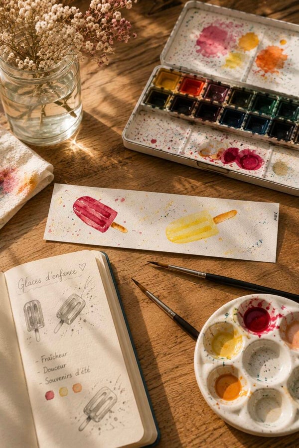 Marque-page artisanal - Glaces