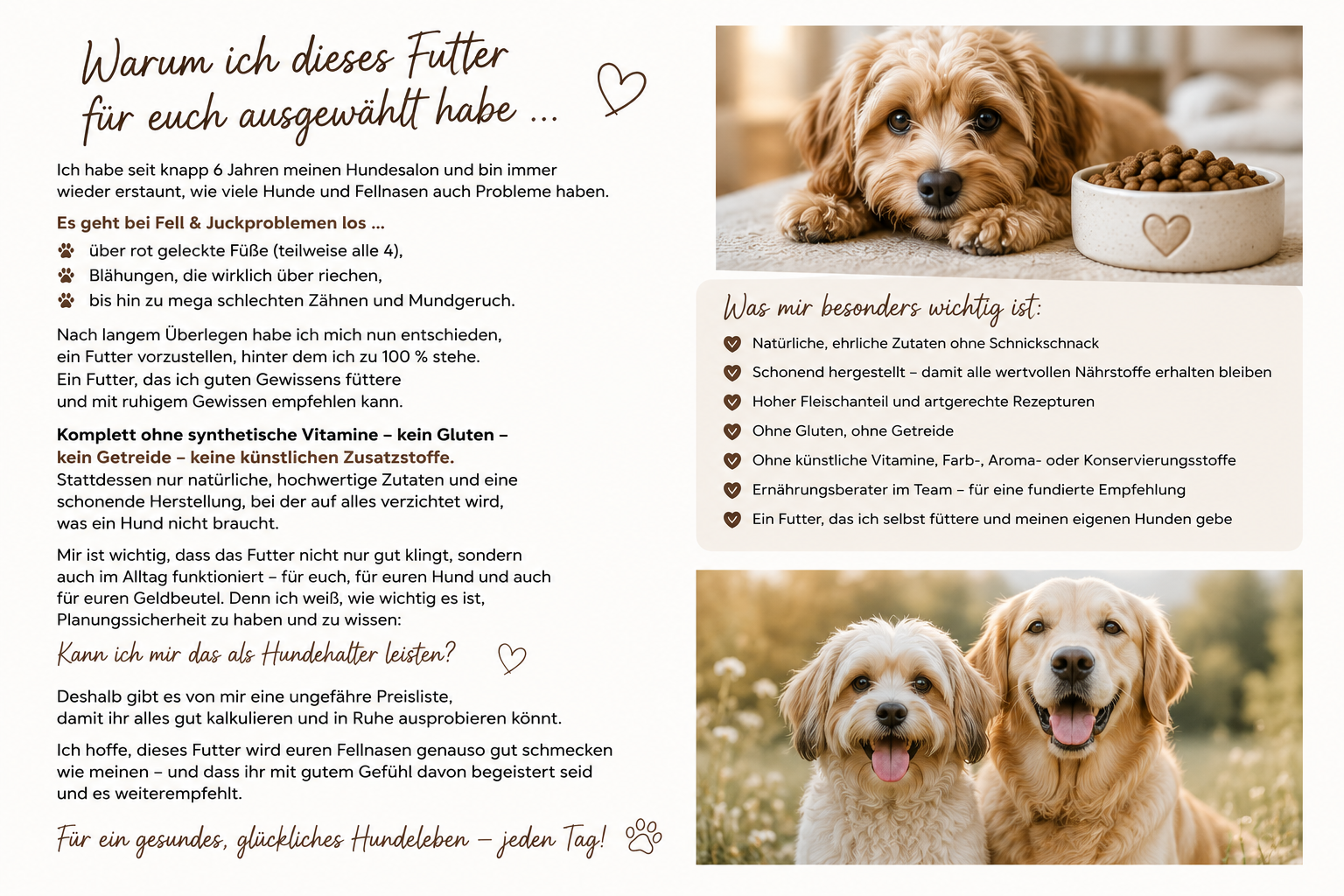 Hunderernährung Beratung Hund