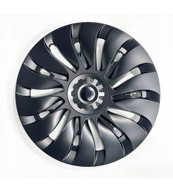 MODEL Y - WIELDOPPEN SET "14 SPOKE" MAT ZWART 19INCH
