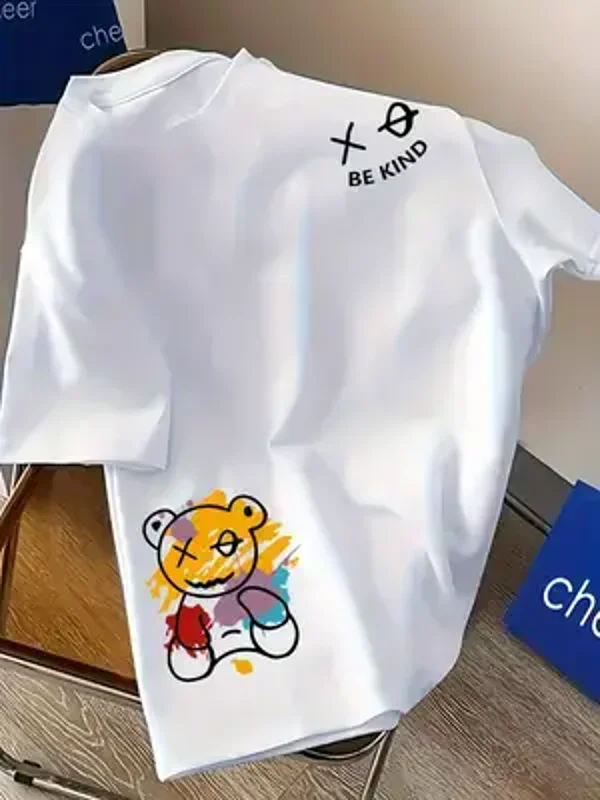 Men'S White T-Shirt with "BE KIND"