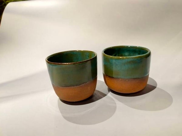 Mug Tropical Teal Red Clay