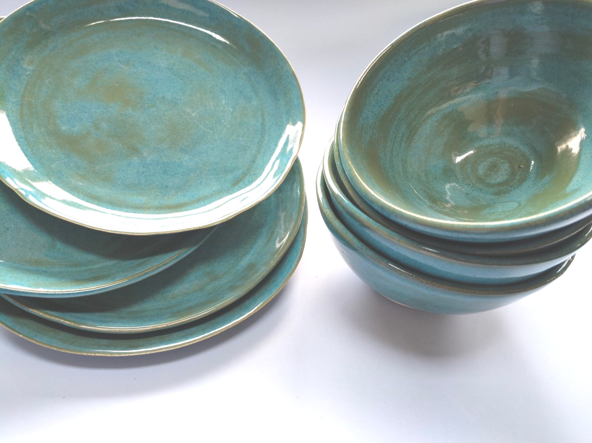 4 bols et 4 assiettes P. Tropical Teal