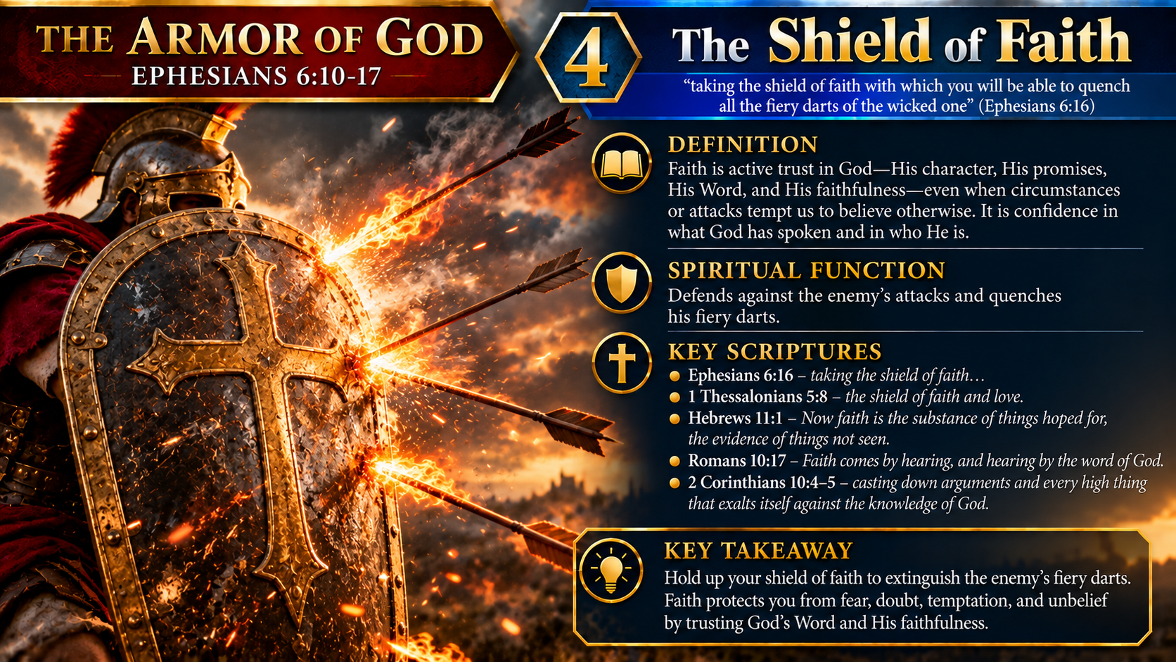 Armor of God Series - Shield of Faith (4 of 6) - [Digital Infographic]