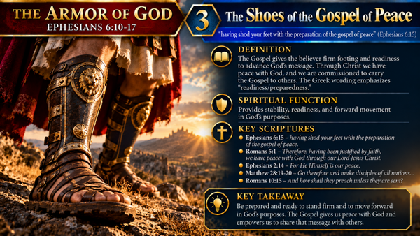 Armor of God Series - Shoes of the Gospel of Peace (3 of 6) - [Digital Infographic]