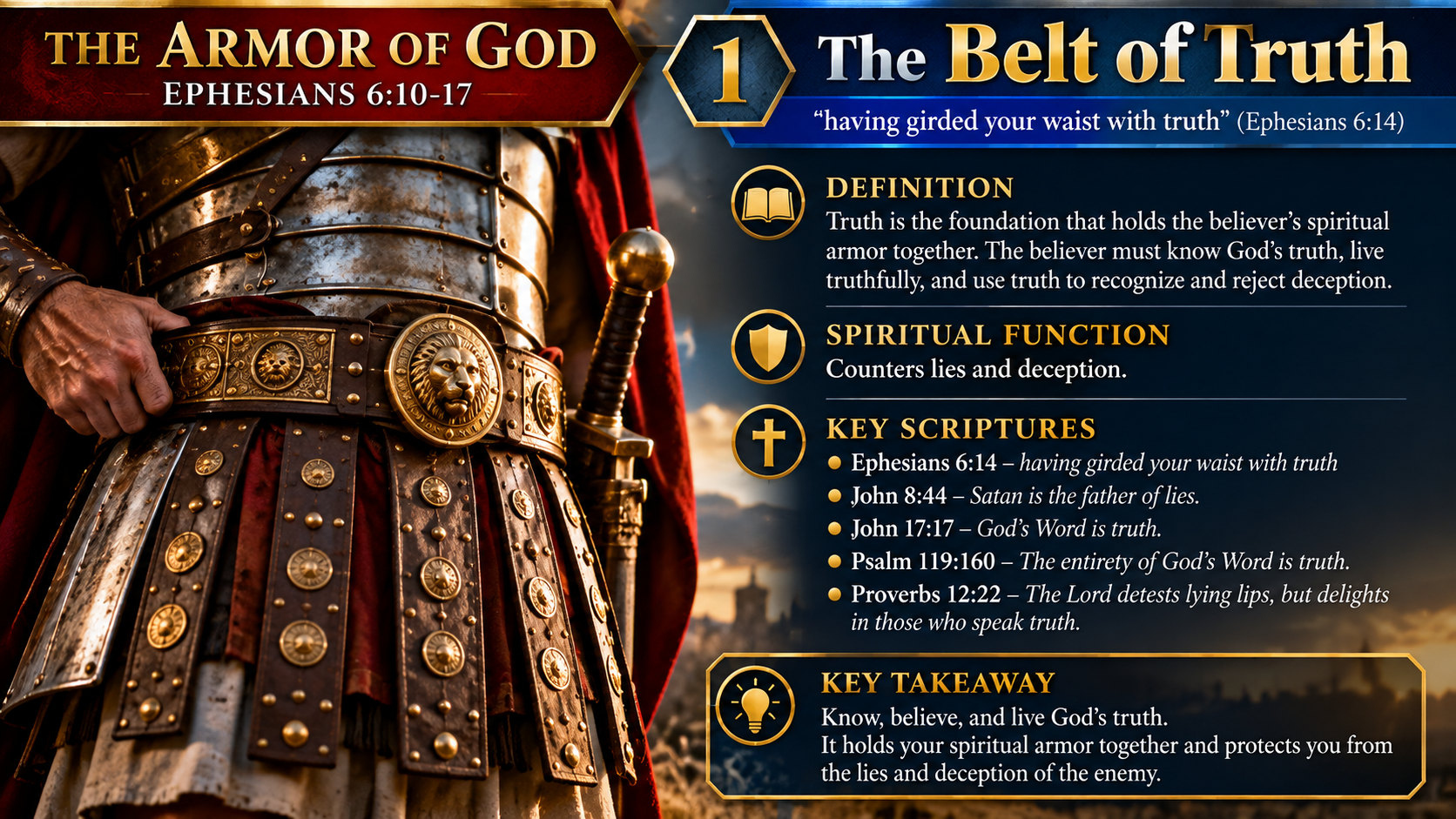 Armor of God Series - Belt of Truth (1 of 6) - [Digital Infographic]