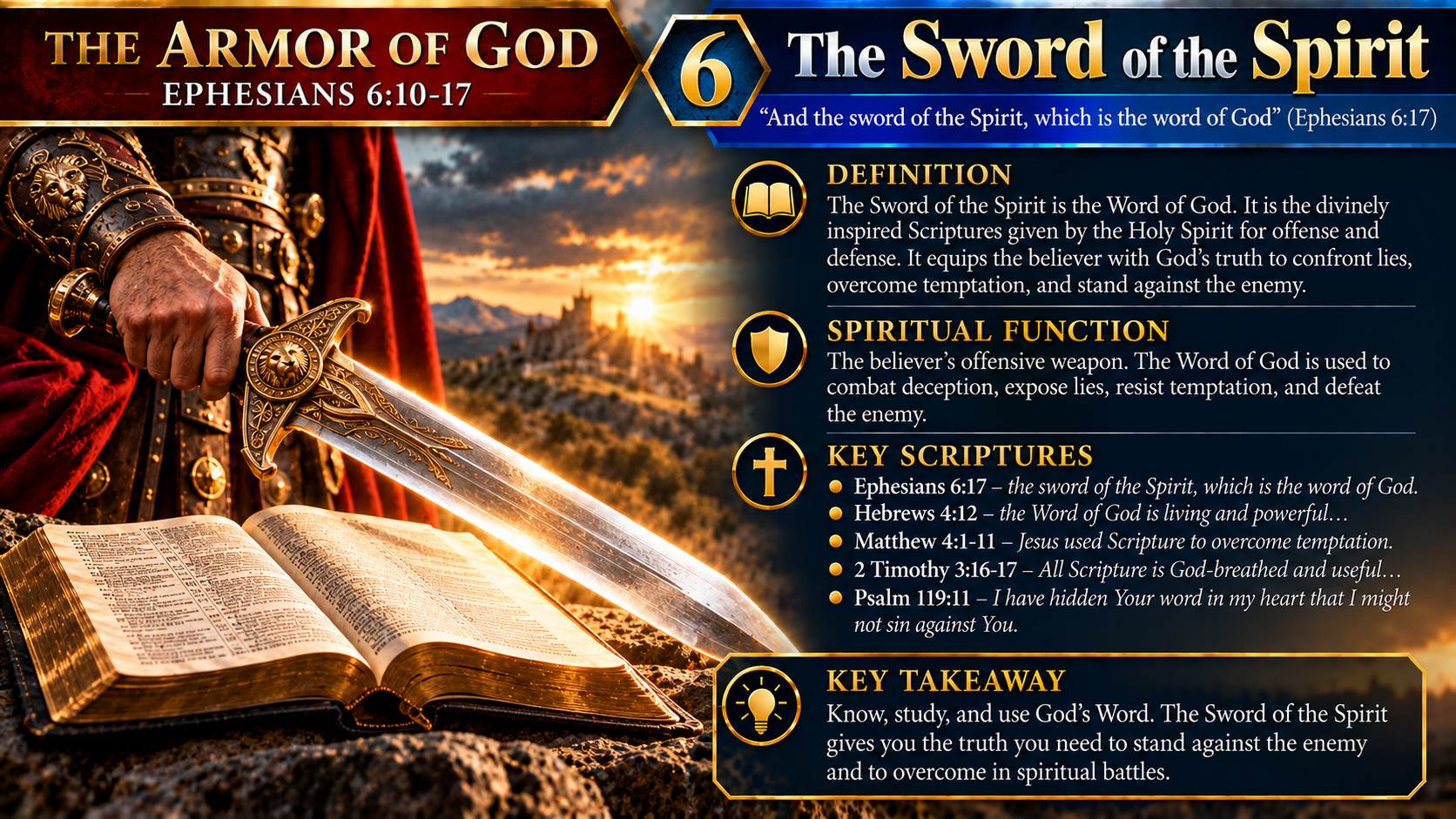 Armor of God Series - Sword of the Spirit (6 of 6) - [Digital Infographic]