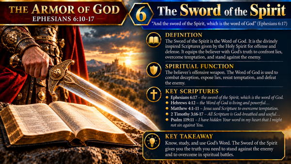 Armor of God Series - Sword of the Spirit (6 of 6) - [Digital Infographic]