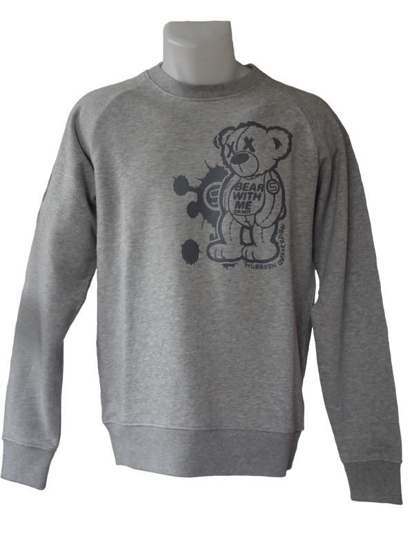 BEAR WITH ME - SWEATER HEATHER GREY
