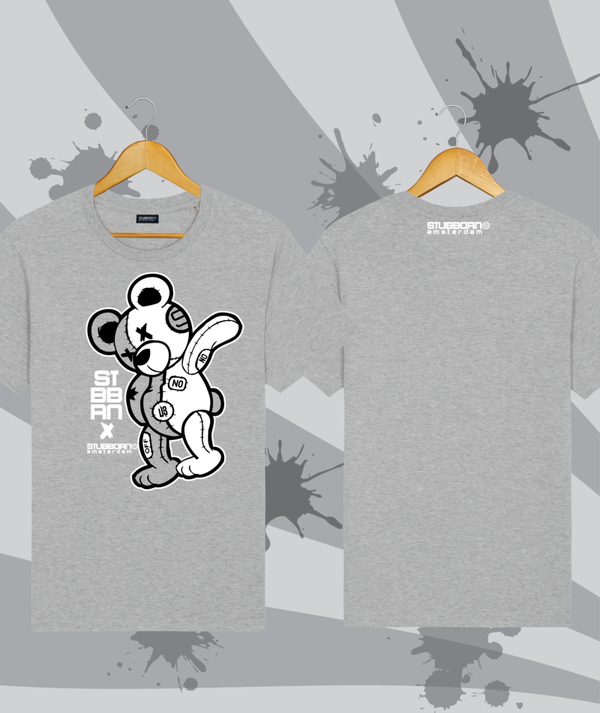 PATCHED BEAR - HEATHER GREY
