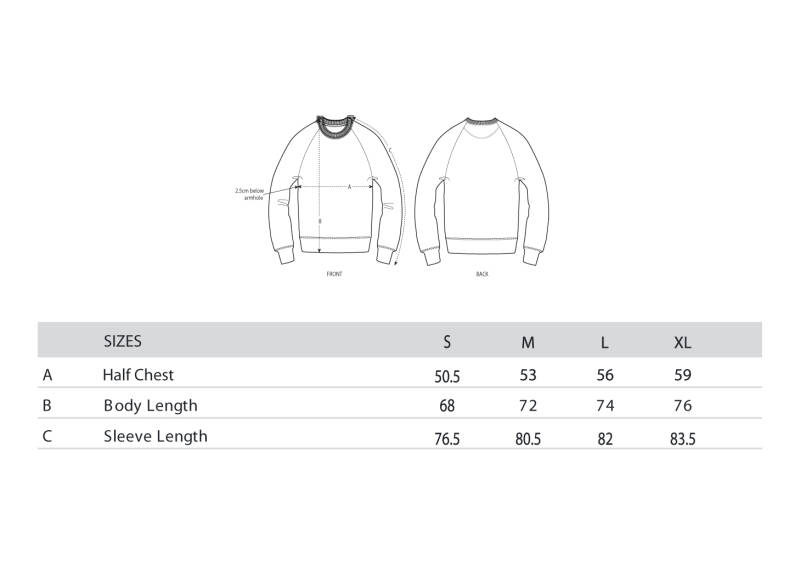 size chart sweaters