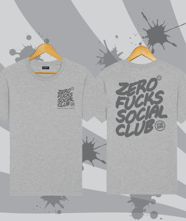 ZERO FUCKS SOCIAL CLUB - HEATHER GREY