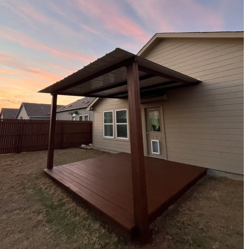 Finished staind deck in San Antonio