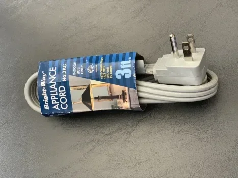 3' Appliance Extension Cord