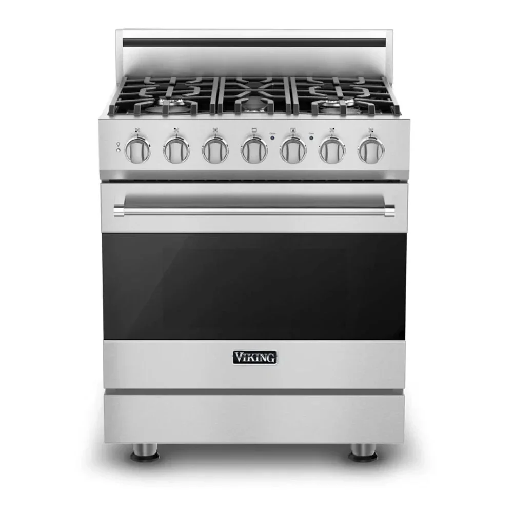 Viking RVDR33025BSS 3 Series 30 inch Dual Fuel Range with 5 Burners, 4.7 cu. ft. Oven Capacity and Self-Cleaning (Stainless Steel, Natural Gas)