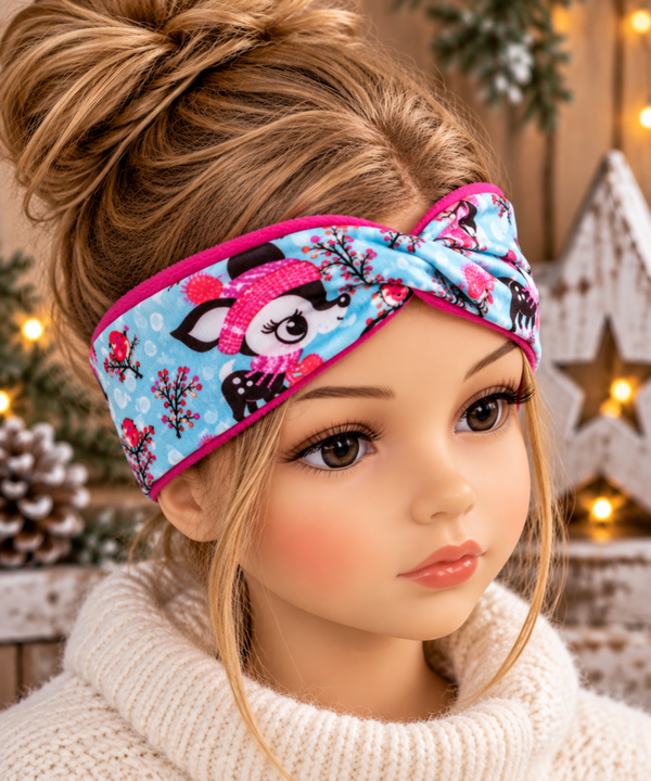 Knoten-Stirnband „Winterreh“ – kuschelig durch kalte Tage 🦌❄️