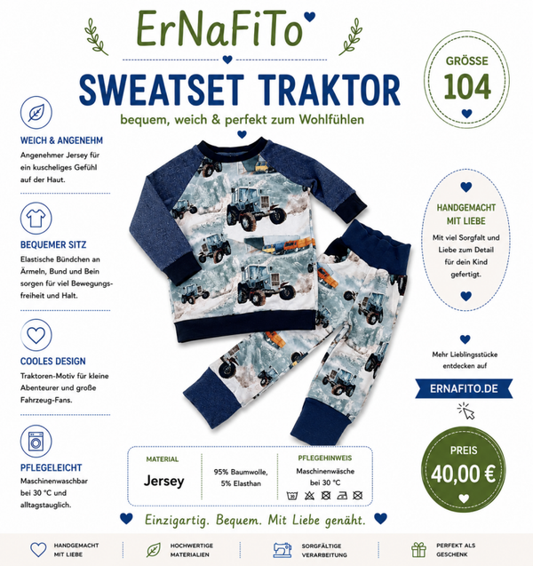 Jersey-Set "Traktor" - Jogginganzug