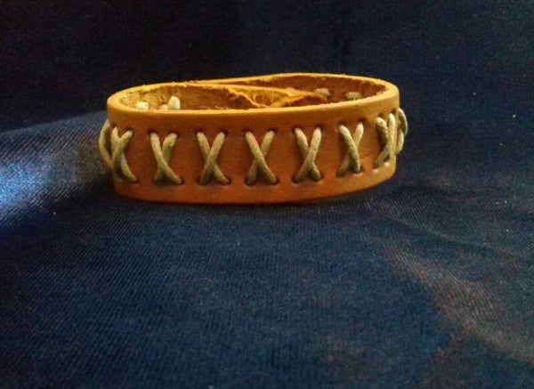 Leder Armband 'Licht Bruin'