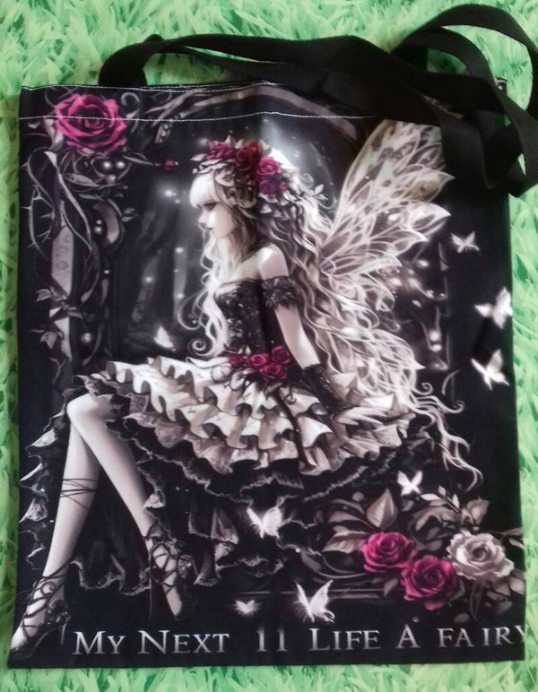 *NEW* Gothic Fee Donkerroze Tote Bag