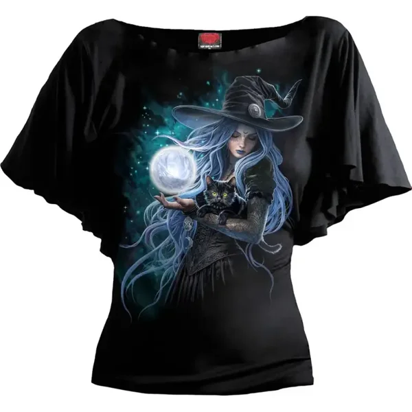 *NEW* Mystic Moon Witch, Sierlijk Shirt,  Maat M & L